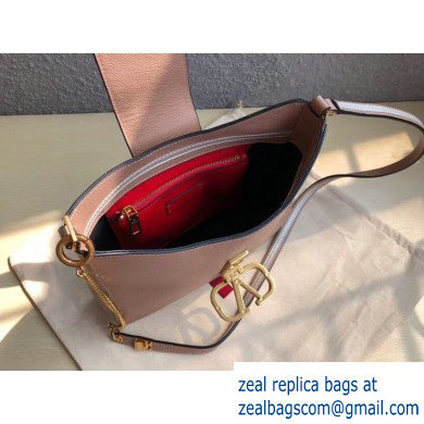 Valentino Grainy Calfskin VSLING Hobo Small Bag 0802 Apricot 2019 - Click Image to Close