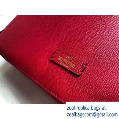 Valentino Grainy Calfskin VSLING Hobo Small Bag 0802 Red 2019