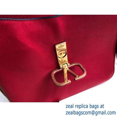 Valentino Grainy Calfskin VSLING Hobo Small Bag 0802 Red 2019 - Click Image to Close