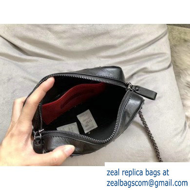 Valentino Rockstud Spike Camera Case Bag 0060 Crinkled Black - Click Image to Close