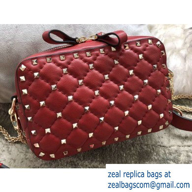 Valentino Rockstud Spike Camera Case Bag 0060 Red - Click Image to Close