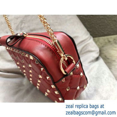 Valentino Rockstud Spike Camera Case Bag 0060 Red