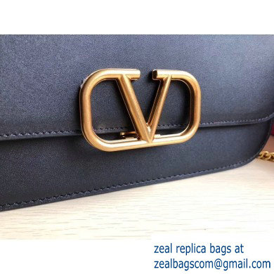 Valentino VLOCK Shoulder Large Bag 0006 Black 2019