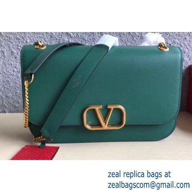 Valentino VLOCK Shoulder Large Bag 0006 Green 2019 - Click Image to Close