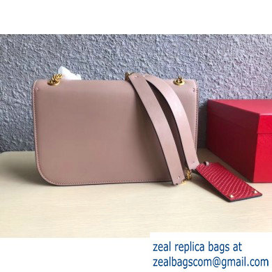 Valentino VLOCK Shoulder Large Bag 0006 Nude Pink 2019