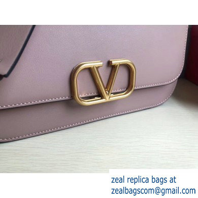 Valentino VLOCK Shoulder Large Bag 0006 Nude Pink 2019 - Click Image to Close
