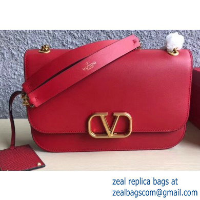 Valentino VLOCK Shoulder Large Bag 0006 Red 2019