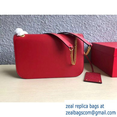 Valentino VLOCK Shoulder Large Bag 0006 Red 2019