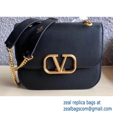 Valentino VLOCK Shoulder Small Bag 0006 Black 2019 - Click Image to Close