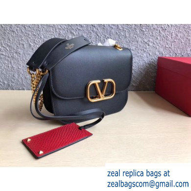 Valentino VLOCK Shoulder Small Bag 0006 Black 2019