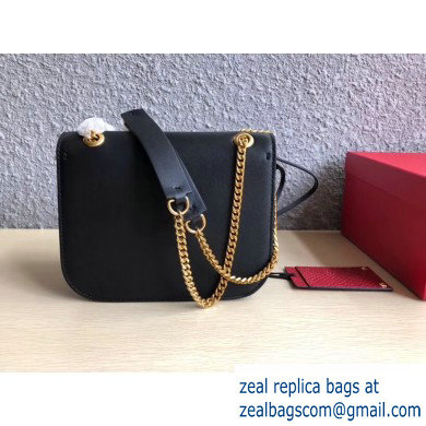 Valentino VLOCK Shoulder Small Bag 0006 Black 2019 - Click Image to Close