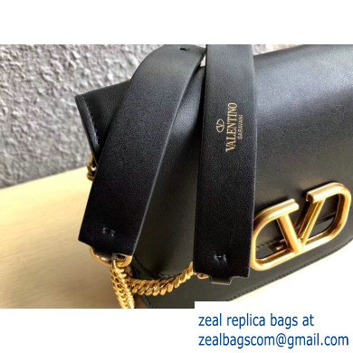 Valentino VLOCK Shoulder Small Bag 0006 Black 2019 - Click Image to Close