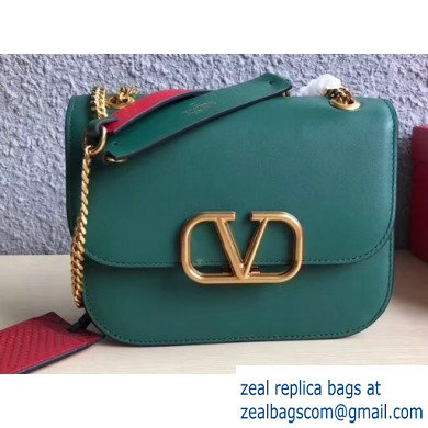 Valentino VLOCK Shoulder Small Bag 0006 Green 2019 - Click Image to Close