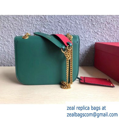 Valentino VLOCK Shoulder Small Bag 0006 Green 2019 - Click Image to Close