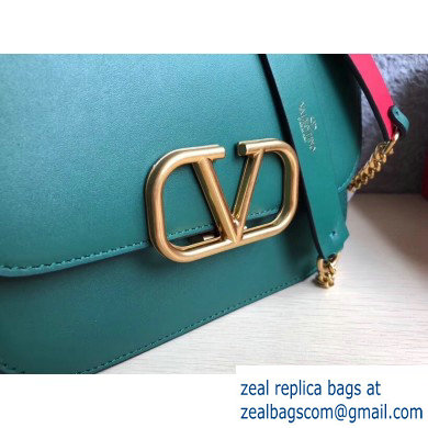 Valentino VLOCK Shoulder Small Bag 0006 Green 2019 - Click Image to Close