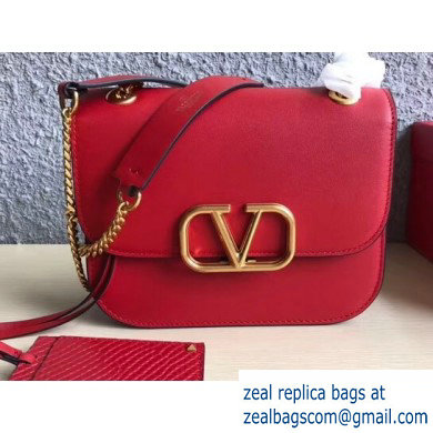 Valentino VLOCK Shoulder Small Bag 0006 Red 2019