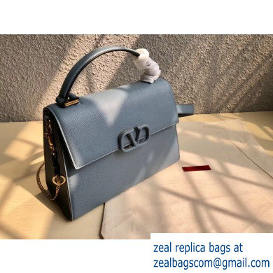 Valentino VSLING Grainy Calfskin Handbag Gray 2019