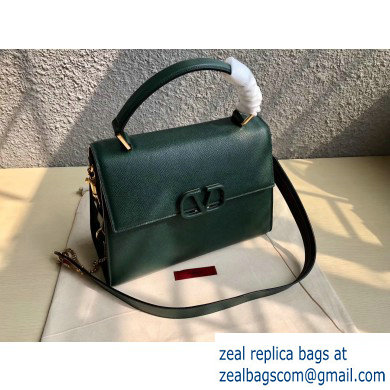 Valentino VSLING Grainy Calfskin Handbag Green 2019