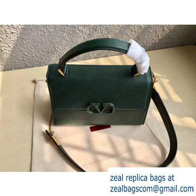 Valentino VSLING Grainy Calfskin Handbag Green 2019