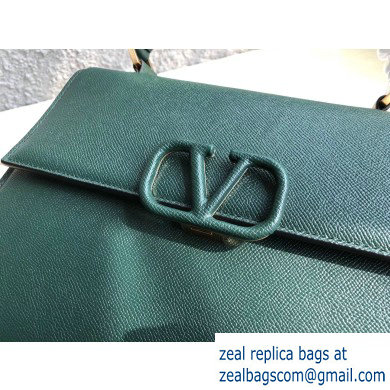 Valentino VSLING Grainy Calfskin Handbag Green 2019