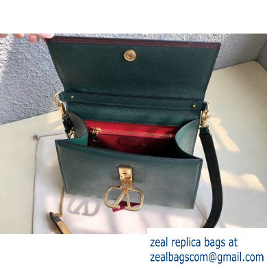 Valentino VSLING Grainy Calfskin Handbag Green 2019