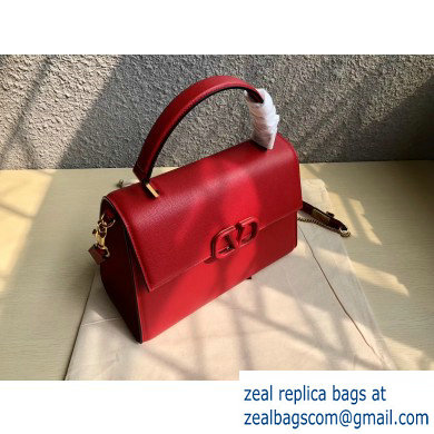 Valentino VSLING Grainy Calfskin Handbag Red 2019