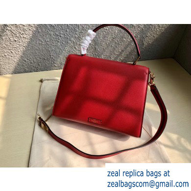 Valentino VSLING Grainy Calfskin Handbag Red 2019 - Click Image to Close