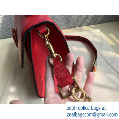 Valentino VSLING Grainy Calfskin Handbag Red 2019 - Click Image to Close