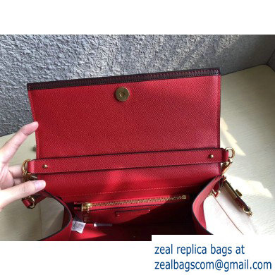 Valentino VSLING Grainy Calfskin Handbag Red 2019 - Click Image to Close