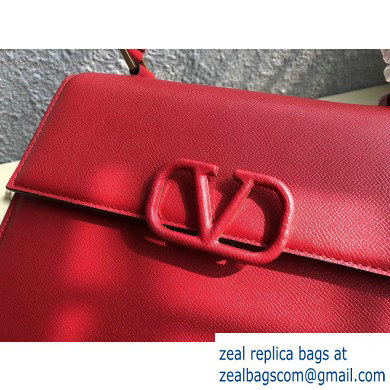 Valentino VSLING Grainy Calfskin Handbag Red 2019 - Click Image to Close