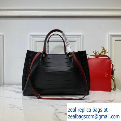 Valentino Vlogo Escape Shopping Tote Large Bag Black/Red 2019 - Click Image to Close