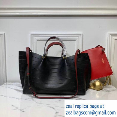 Valentino Vlogo Escape Shopping Tote Large Bag Black/Red 2019