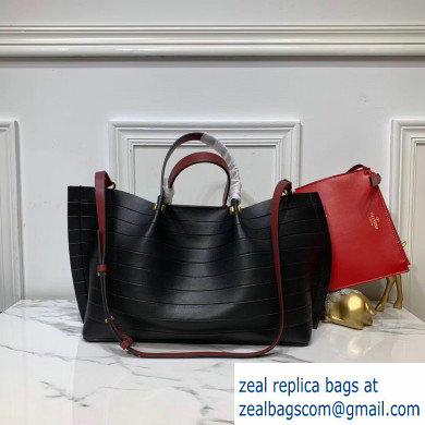 Valentino Vlogo Escape Shopping Tote Large Bag Black/Red 2019 - Click Image to Close