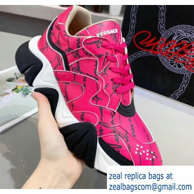 Versace Squalo Women/Men Sneakers Fuchsia 2019 - Click Image to Close