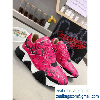 Versace Squalo Women/Men Sneakers Fuchsia 2019 - Click Image to Close