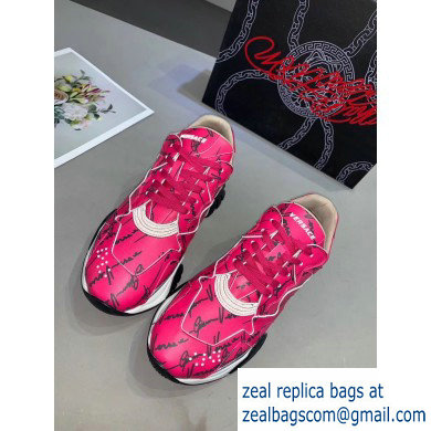 Versace Squalo Women/Men Sneakers Fuchsia 2019 - Click Image to Close