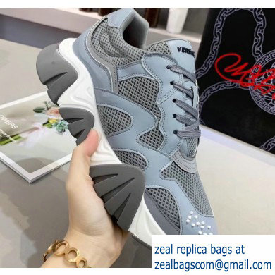 Versace Squalo Women/Men Sneakers Gray 2019 - Click Image to Close
