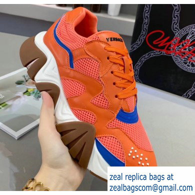 Versace Squalo Women/Men Sneakers Orange 2019 - Click Image to Close