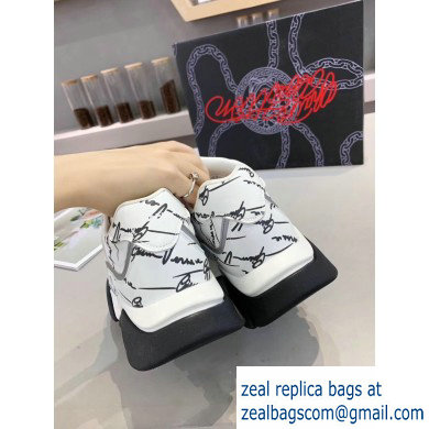 Versace Squalo Women/Men Sneakers White/Graffiti 2019 - Click Image to Close