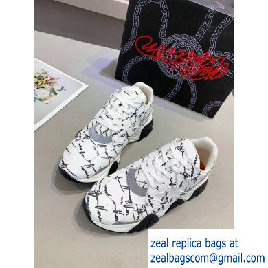 Versace Squalo Women/Men Sneakers White/Graffiti 2019 - Click Image to Close