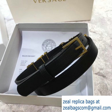Versace Width 2cm Leather Belt with Barocco Logo