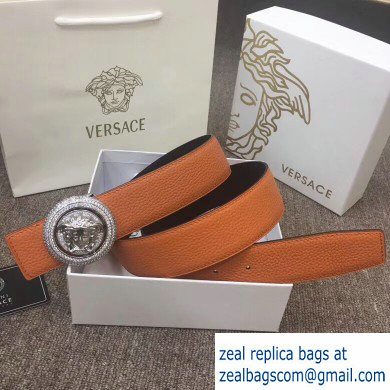 Versace Width 4cm Round Medusa Belt Orange - Click Image to Close