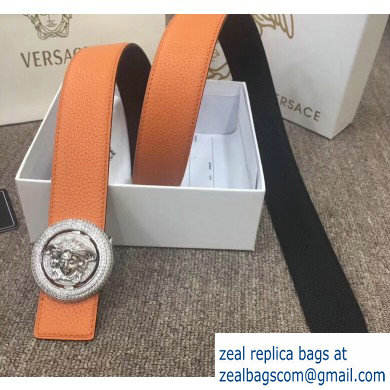 Versace Width 4cm Round Medusa Belt Orange - Click Image to Close