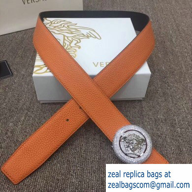 Versace Width 4cm Round Medusa Belt Orange