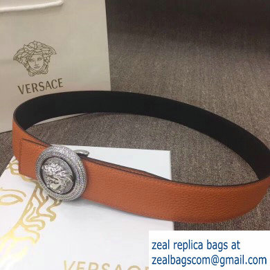 Versace Width 4cm Round Medusa Belt Orange - Click Image to Close