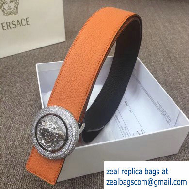 Versace Width 4cm Round Medusa Belt Orange