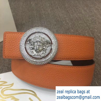 Versace Width 4cm Round Medusa Belt Orange - Click Image to Close