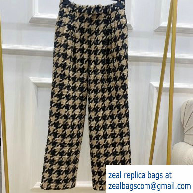 chanel Houndstooth cashmere pants 2019