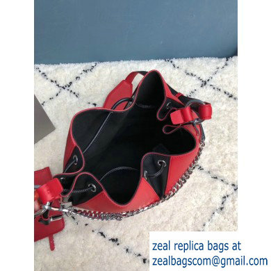 Alexander Mcqueen Calf Leather The Bucket Bag Red/Black