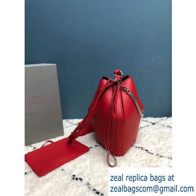 Alexander Mcqueen Calf Leather The Bucket Bag Red - Click Image to Close